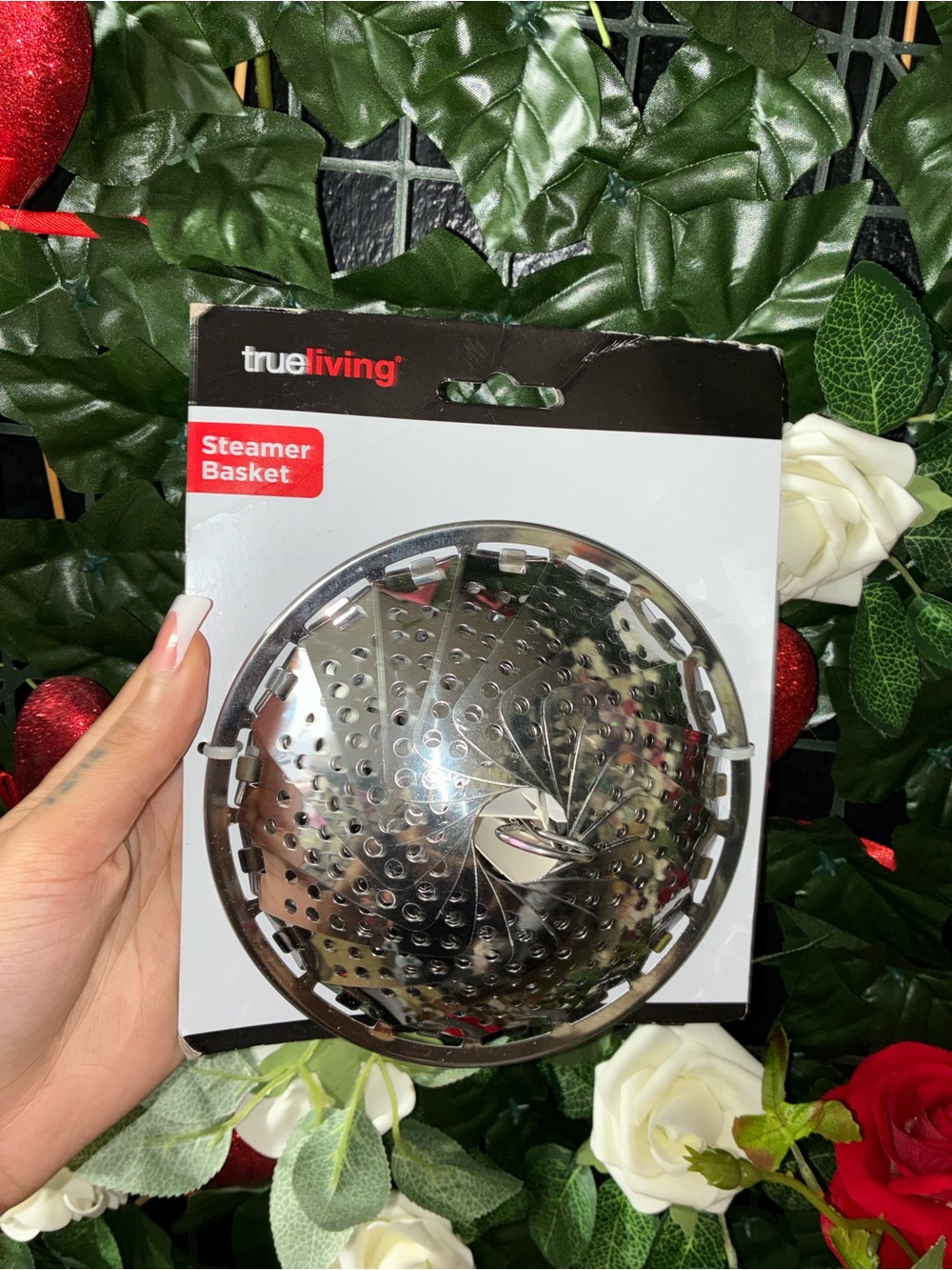 trueliving Stainless Steel Steamer Basket - Silver